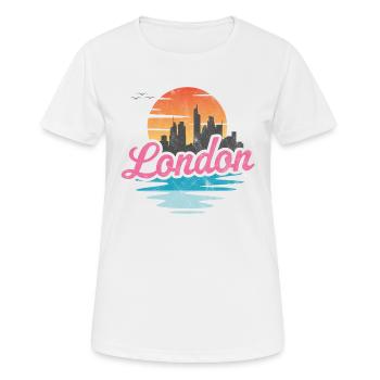 Ville de Londres - T-shirt respirant Femme - blanc - Devant - AI Model Female 172 dark (172cm)