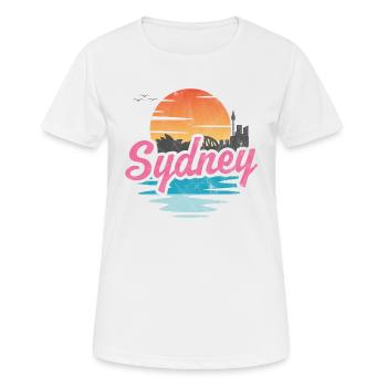 Sydney Stadt - Frauen T-Shirt atmungsaktiv - Weiß - Vorne - AI Model Female 172 dark (172cm)