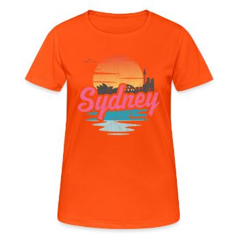 Sydney City - Women's Breathable T-Shirt - neon orange - Front - AI Model Female 172 dark (172cm)
