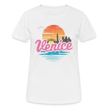 Venise - T-shirt respirant Femme - blanc - Devant - AI Model Female 172 dark (172cm)