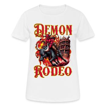 Rodeo Future Bull Rider Bull Riding Cowboy Démon - T-shirt respirant Femme - blanc - Devant - AI Model Female 172 dark (172cm)