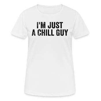 Ich bin einfach ein entspannter Typ - Frauen T-Shirt atmungsaktiv - Weiß - Vorne - AI Model Female 172 dark (172cm)