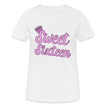 16th Birthday Shirt Idea Gift - Women's Breathable T-Shirt - white - Front - AI Model Female 172 dark (172cm)