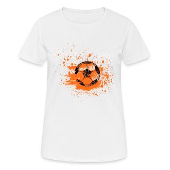 Football Netherlands orange national colours - Women's Breathable T-Shirt - white - Front - AI Model Female 172 dark (172cm)