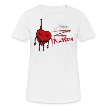 Happy Halloween - valentine day - horror - Frauen T-Shirt atmungsaktiv - Weiß - Vorne - AI Model Female 172 dark (172cm)