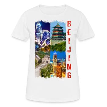 Beijing Beijing China Asia Asia City Skyline - Women's Breathable T-Shirt - white - Front - AI Model Female 172 dark (172cm)