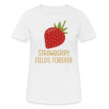 Strawberry Fields Forever - Frauen T-Shirt atmungsaktiv - Weiß - Vorne - AI Model Female 172 dark (172cm)