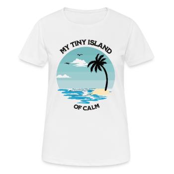 Island, beach and sea - my tiny island of calm - Women's Breathable T-Shirt - white - Front - AI Model Female 172 dark (172cm)