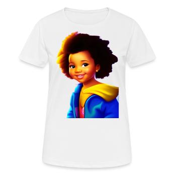 Samba Kids Fan Club. Achetez et soutenez! - T-shirt respirant Femme - blanc - Devant - AI Model Female 172 dark (172cm)