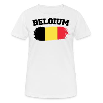 Vintage Belgian Flag Retro Belgian - Women's Breathable T-Shirt - white - Front - AI Model Female 172 dark (172cm)