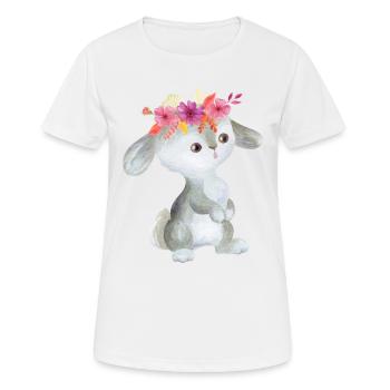Animal enfant animal bébé fleur guirlande enfants - T-shirt respirant Femme - blanc - Devant - AI Model Female 172 dark (172cm)