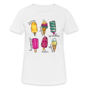 Icecream - Flavor - T-shirt respirant Femme - blanc - Devant - AI Model Female 172 dark (172cm)