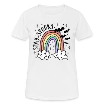 Restez Spooky I Halloween - T-shirt respirant Femme - blanc - Devant - AI Model Female 172 dark (172cm)