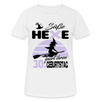 30 Jahre Geburtstag Frau Hexe Süß Süss Jahrestag - Frauen T-Shirt atmungsaktiv - Weiß - Vorne - AI Model Female 172 dark (172cm)