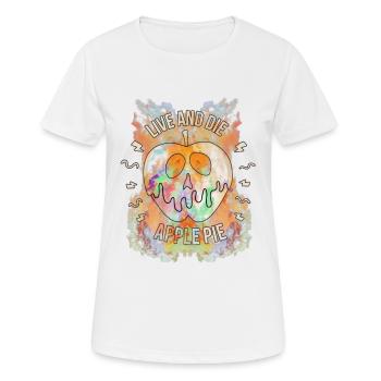 Live and Die Apple Pie Art Design - Women's Breathable T-Shirt - white - Front - AI Model Female 172 dark (172cm)