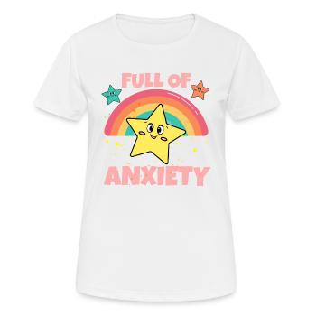 Full Of Anxiety Anxious Social Anxiety - Women's Breathable T-Shirt - white - Front - AI Model Female 172 dark (172cm)