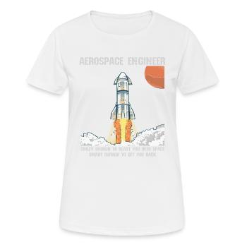 Raumfahrtingenieur Raumfahrt Luft Astronaut Rakete - Frauen T-Shirt atmungsaktiv - Weiß - Vorne - AI Model Female 172 dark (172cm)