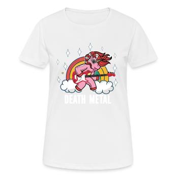 Death Metal Heavy Metal Rock Arc-en-ciel Licorne - T-shirt respirant Femme - blanc - Devant - AI Model Female 172 dark (172cm)