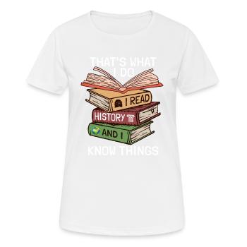 Geschichte Geschichtslehrer Unterricht Geschenk - Frauen T-Shirt atmungsaktiv - Weiß - Vorne - AI Model Female 172 dark (172cm)