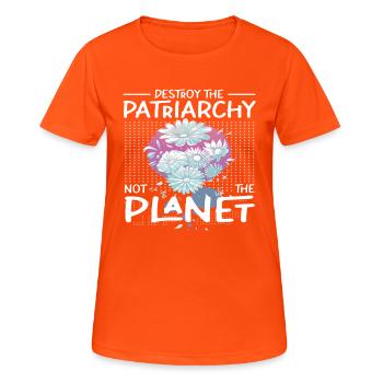 Feminist Feminismus Patriarchat Feministen - Frauen T-Shirt atmungsaktiv - Neonorange - Vorne - AI Model Female 172 dark (172cm)