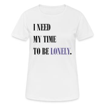 Lonely Quote - Women's Breathable T-Shirt - white - Front - AI Model Female 172 dark (172cm)