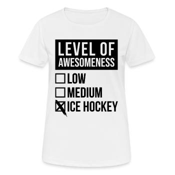 Eishockey Eishockey Eishockey Eishockey - Frauen T-Shirt atmungsaktiv - Weiß - Vorne - AI Model Female 172 dark (172cm)