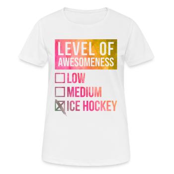 Eishockey Eishockey Eishockey Eishockey - Frauen T-Shirt atmungsaktiv - Weiß - Vorne - AI Model Female 172 dark (172cm)
