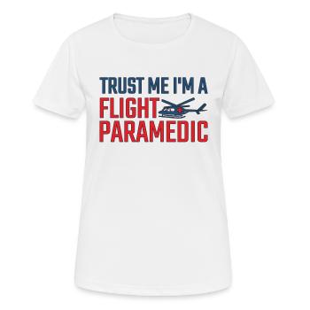 Vol Paramédic Trust me Air Rescue - T-shirt respirant Femme - blanc - Devant - AI Model Female 172 dark (172cm)