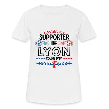supporteur de Lyon - football lyon | fan de lyon. - T-shirt respirant Femme - blanc - Devant - AI Model Female 172 dark (172cm)