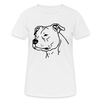 american_stafford_1 - T-shirt respirant Femme - blanc - Devant - AI Model Female 172 dark (172cm)