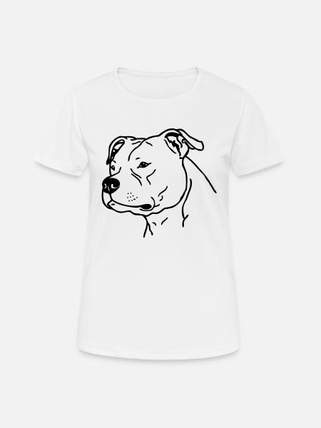 american stafford © www.dog-power.nl - Women's Breathable T-Shirt - white