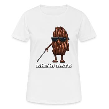 Blind date date militant végétalien végétarien des droits des animaux - T-shirt respirant Femme - blanc - Devant - AI Model Female 172 dark (172cm)