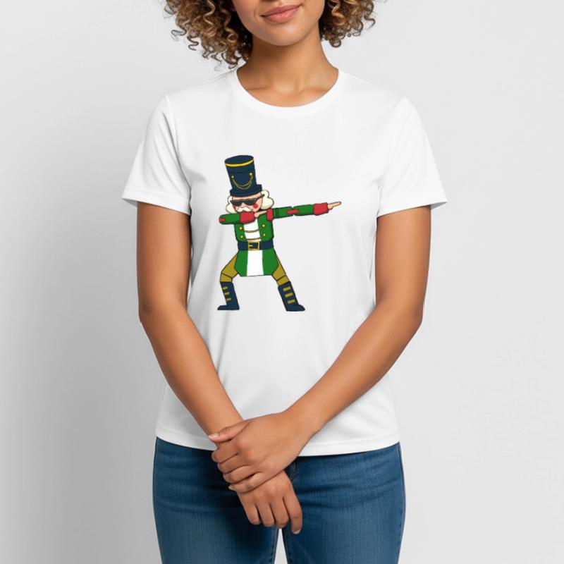 Pull de Noël Dabbing Nutcracker Figure T-shirt respirant Femme