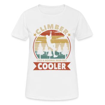 Climber like a normal man but cooler - Women's Breathable T-Shirt - white - Front - AI Model Female 172 dark (172cm)