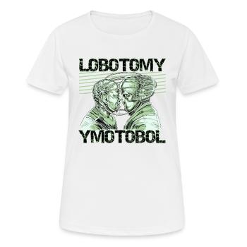 LOBOTOMIE - Frauen T-Shirt atmungsaktiv - Weiß - Vorne - AI Model Female 172 dark (172cm)