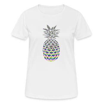 ANANAS PSYCHÉDÉLIQUE - T-shirt respirant Femme - blanc - Devant - AI Model Female 172 dark (172cm)