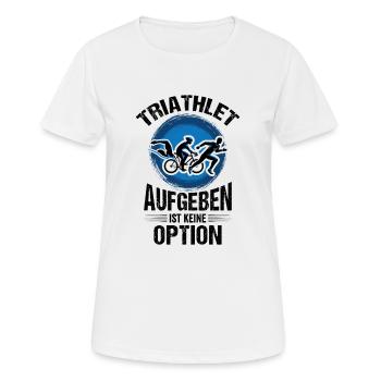 Triathlet - Frauen T-Shirt atmungsaktiv - Weiß - Vorne - AI Model Female 172 dark (172cm)