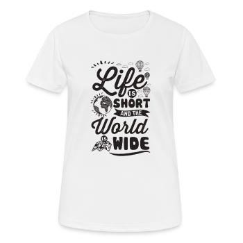 Voyage, voyage, voyage - T-shirt respirant Femme - blanc - Devant - AI Model Female 172 dark (172cm)