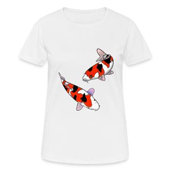 Koi carps - Women's Breathable T-Shirt - white - Front - AI Model Female 172 dark (172cm)