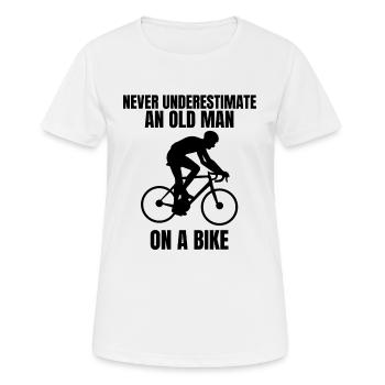 Bicycle Father Cycling Grandpa Cycling Dad Bicycle Tour - Women's Breathable T-Shirt - white - Front - AI Model Female 172 dark (172cm)