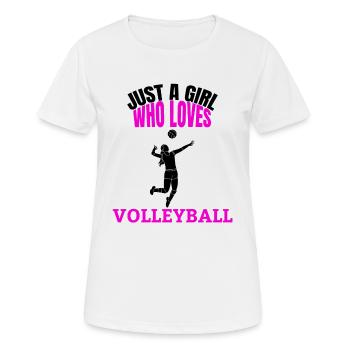 Volleyball Volleyball Beach Volleyball Girls - Women's Breathable T-Shirt - white - Front - AI Model Female 172 dark (172cm)