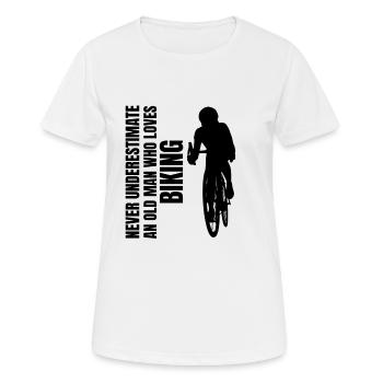 Bicycle Father Bicycle Tour Grandpa Cycling Dad Cycling - Women's Breathable T-Shirt - white - Front - AI Model Female 172 dark (172cm)