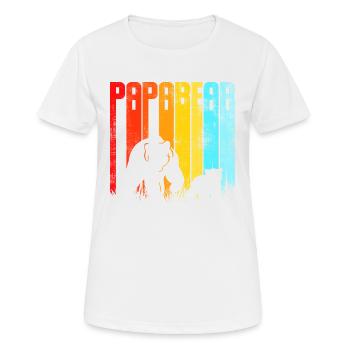PAPA Silhouette d’ours arc-en-ciel - T-shirt respirant Femme - blanc - Devant - AI Model Female 172 dark (172cm)