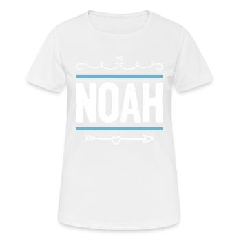 Noah - Frauen T-Shirt atmungsaktiv - Weiß - Vorne - AI Model Female 172 dark (172cm)