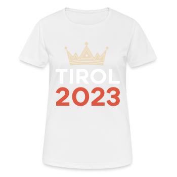 Tyrol 2023 - T-shirt respirant Femme - blanc - Devant - AI Model Female 172 dark (172cm)