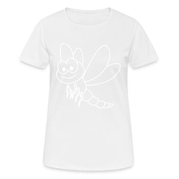 Drachenfliege libelle - Frauen T-Shirt atmungsaktiv - Weiß - Vorne - AI Model Female 172 dark (172cm)