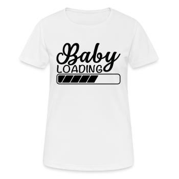 Chargement bébé - T-shirt respirant Femme - blanc - Devant - AI Model Female 172 dark (172cm)
