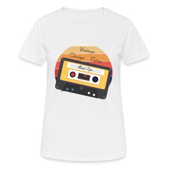 Cassette audio rétro vintage - T-shirt respirant Femme - blanc - Devant - AI Model Female 172 dark (172cm)
