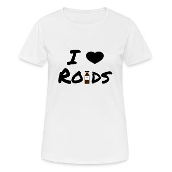 I Love Roids testo-stéroïdes Tshirt - T-shirt respirant Femme - blanc - Devant - AI Model Female 172 dark (172cm)