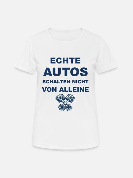 Autos Schalten - Frauen T-Shirt atmungsaktiv - Weiß